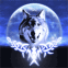 Loup devant une lune scintillante