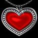 Coeur rouge en pendentif