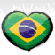 Foot: Drapeau coeur brésilien