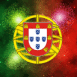 Drapeau Portugal feux d'artifice