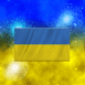 Drapeau Ukraine feux d'artifice
