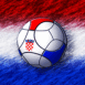 Croatie : Ballon de foot sur drapeau