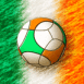 Irlande : Ballon de foot sur drapeau