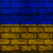 Mur aux couleurs de l'Ukraine