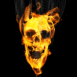 Crâne de feu maléfique