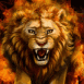 Lion enflamm