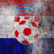 Croatie : Ballon de foot sur mur grunge
