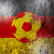 Allemagne : Ballon de foot sur mur grunge
