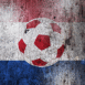 Pays-Bas : Ballon de foot sur mur grunge