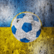 Ukraine : Ballon de foot sur mur grunge