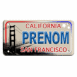 Plaque immatriculation San Francisco