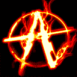 Symbole anarchiste enflamm 