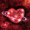 Coeur de galaxie rose