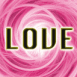 "Love" sur fond rose