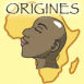 Afrique: carte avec visage  et mention "Origines"