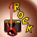 Guitare rock, fond dgrad