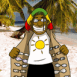 Rasta vendant des lunettes de soleil