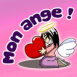 Ange enlaant un coeur "Mon ange!"