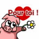 Cochon fleur "Pour toi"