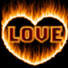 Coeur en feu "Love"