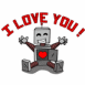 Petit robot donnant de l'amour