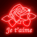 Rose non rouge "Je t'aime"
