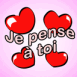 Coeurs "Je pense  toi"