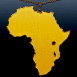 Afrique en pendentif dor