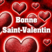 Coeurs rouges "Bonne Saint-Valentin"