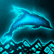 Cyber dauphin néon bleu