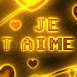 Cyber "Je t'aime" néon orange