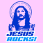 "Jesus rocks" bleu