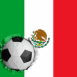 Mexique: Drapeau et ballon encastr