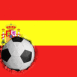 Espagne: Drapeau et ballon encastr
