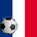 France: Drapeau et ballon encastr